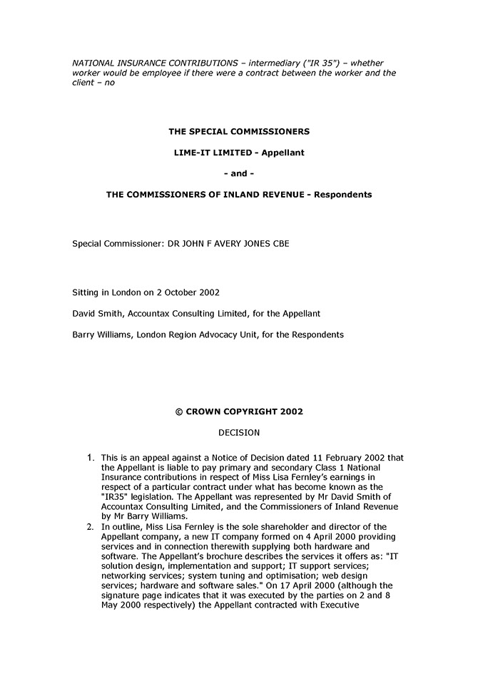 IR35 Case Law